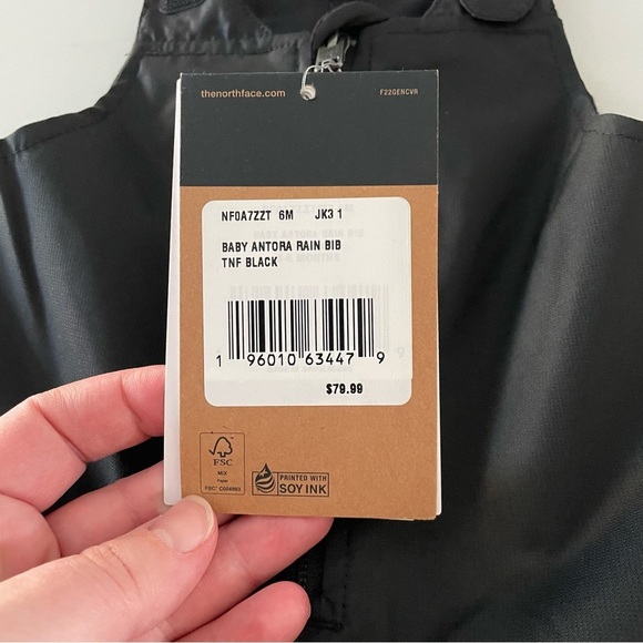 The North Face Antora DryVent Rain Bib Overalls Black 0-3 Months - Picture 4 of 6